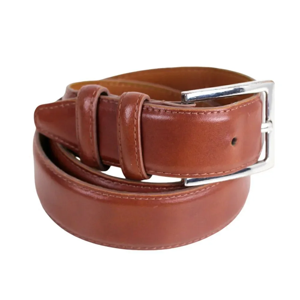 Nordstrom BROWN GENUINE LEATHER 1 3/8